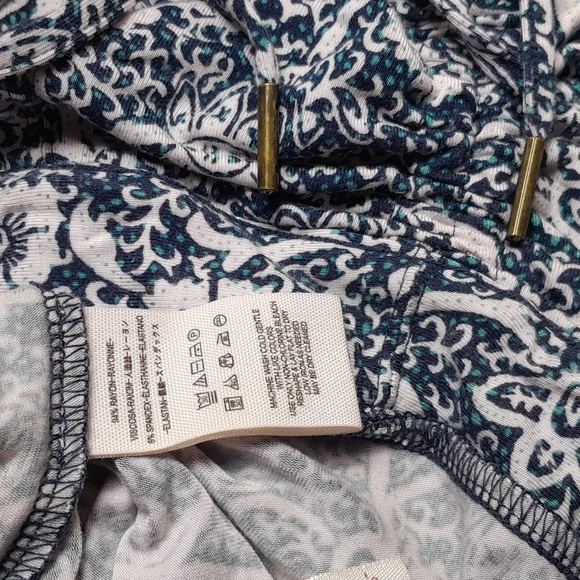 Free People Happiness in Bloom Floral Halter Top in Hula Blue sz Small - Picture 4 of 11